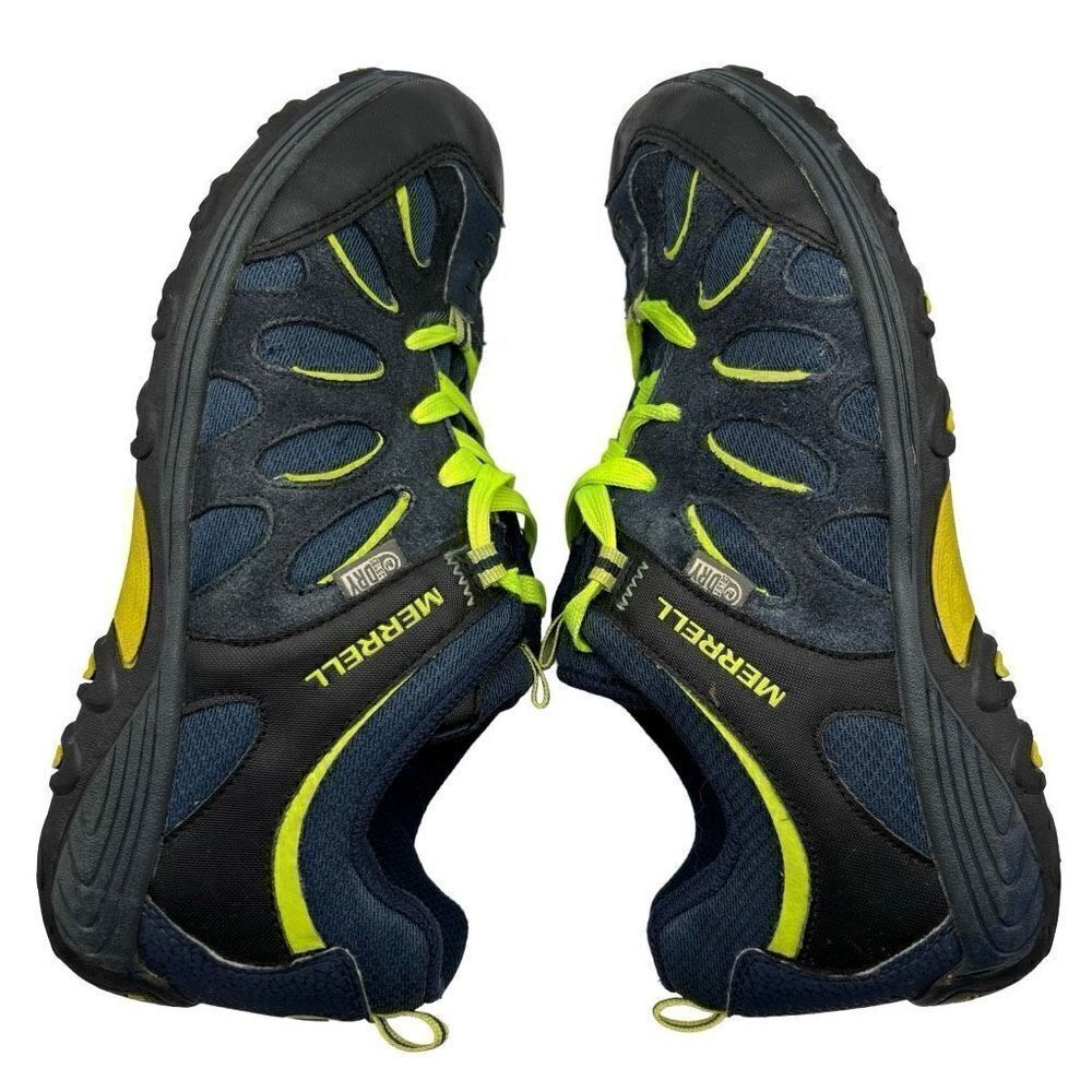 Merrell‎ Chameleon Low Waterproof Sneaker Youth Size 7 Navy/Black/Lime - Picture 5 of 9